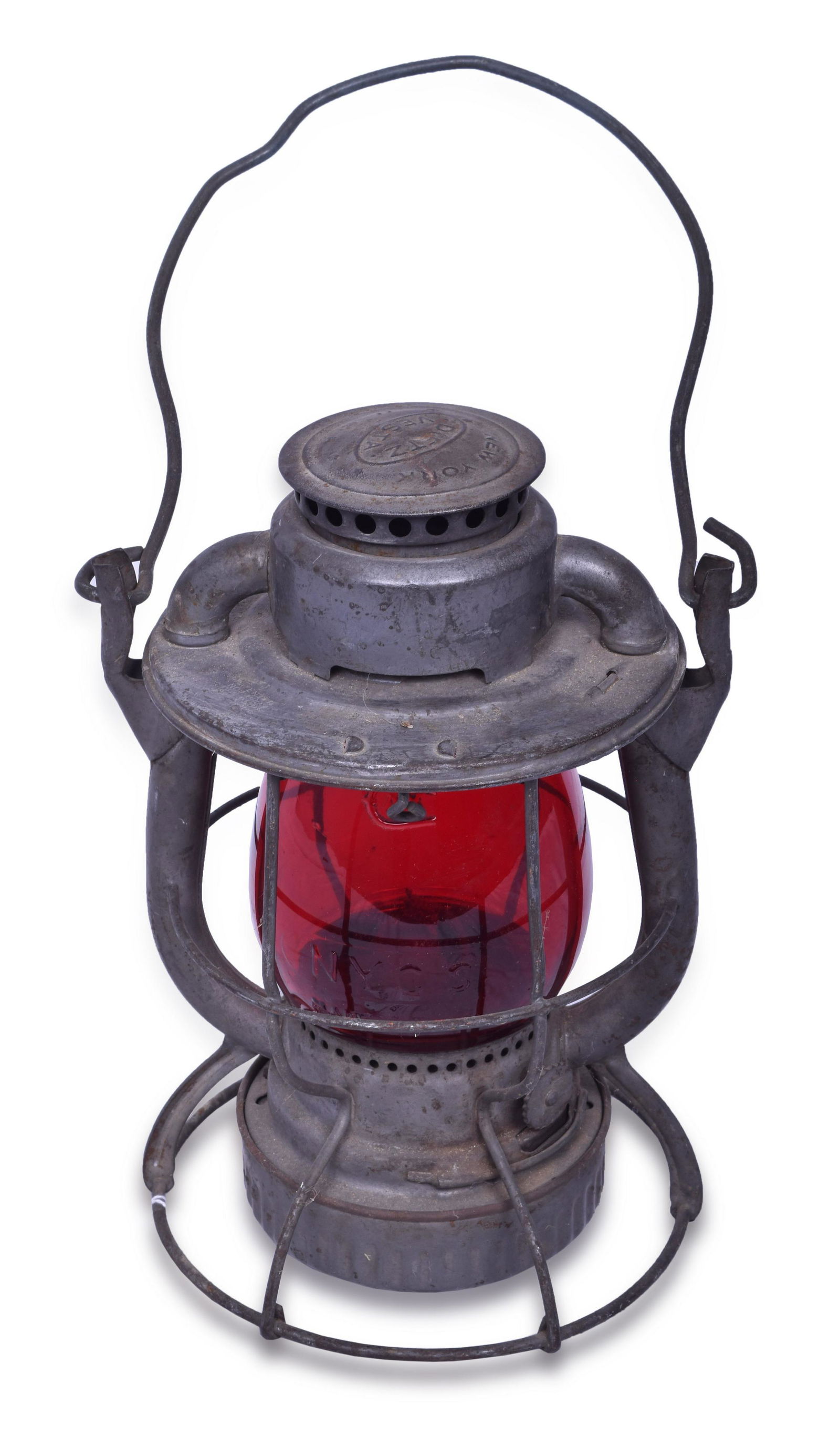 Dietz Vesta Pittsburgh & Lake Erie Railroad Red Globe Lantern (1 of 5)