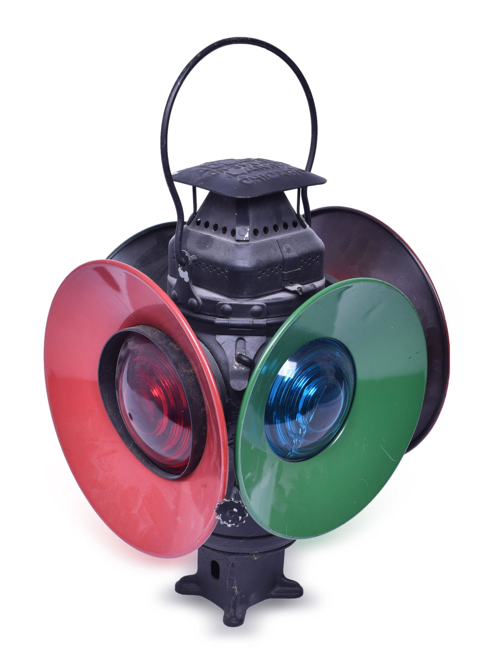 Adlake Railroad Switch Lantern w/ Red / Green Day Targets (1 of 5)