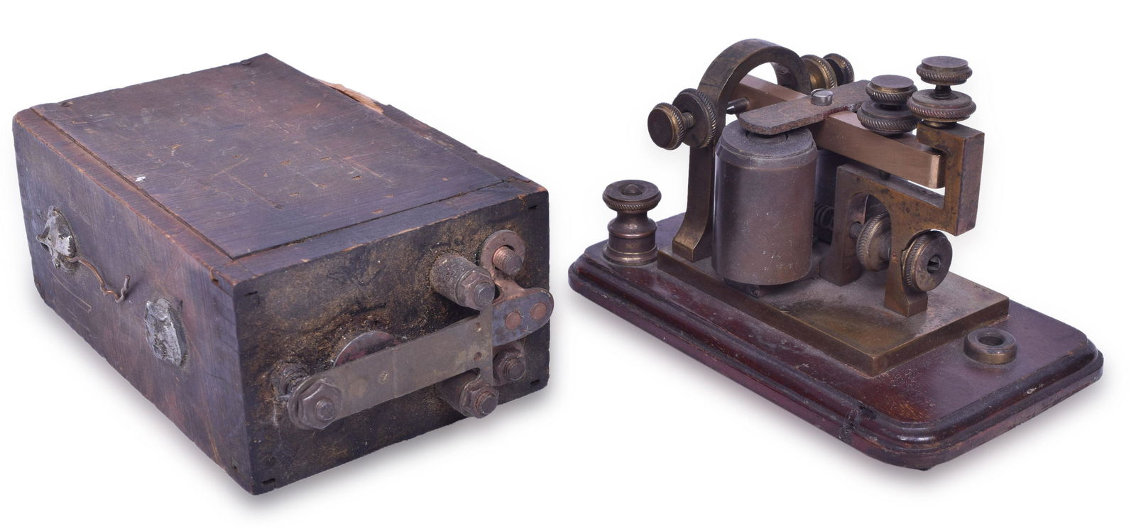 Pennsylvania Railroad Altoona Shops Marked Telegraph Sounder & Ford "Spark Transmitter" (1 of 5)