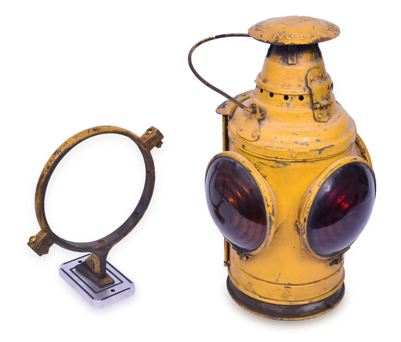 Dressel Pennsylvania Caboose Marker Lamp w/ Bracket and Custom Wall Mount (1 of 7)