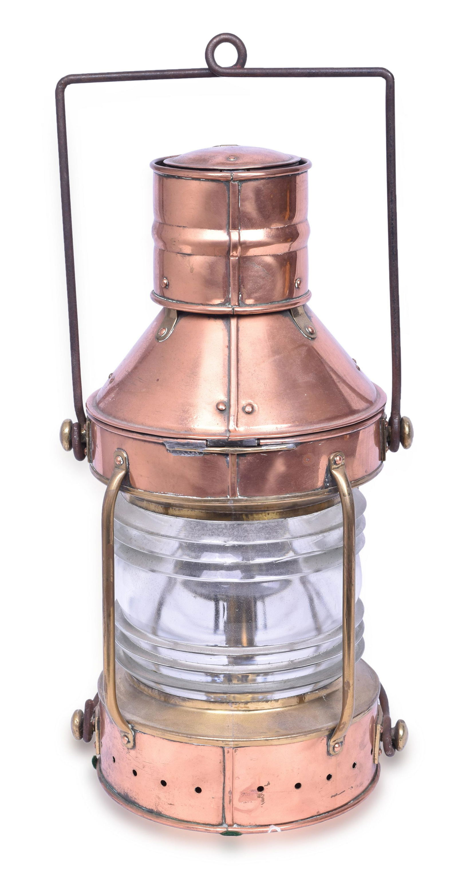 Large Copper and Brass 822A Nautical Maritime Ship Lamp / Lantern (1 of 6)