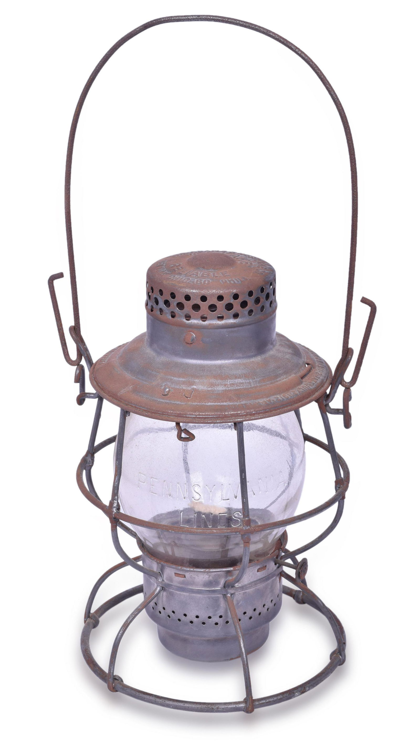 Adams & Westlake "Adlake Reliable" Pennsylvania Railroad Lantern w/ Pennsylvania Lines Cast Globe (1 of 6)