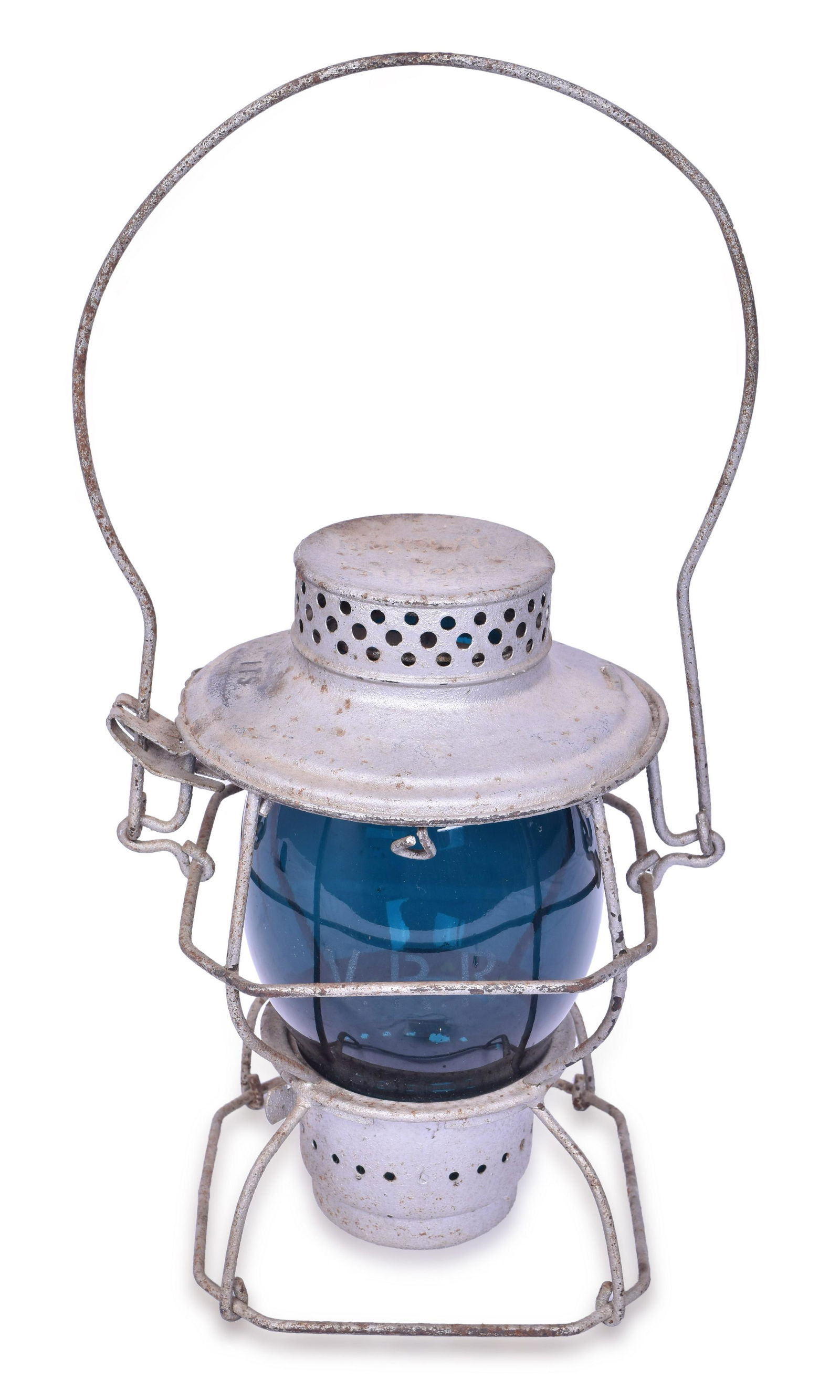 Handlan Illinois Traction System Lantern w. Green Vandalia Railroad Globe (1 of 6)