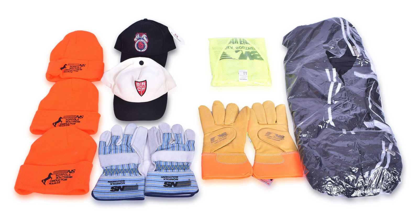 Norfolk Southern Railroad High Visibility Clothing, Work Gloves, Duffle Bag, etc. (1 of 5)