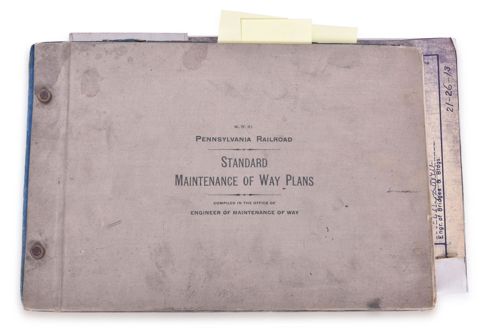 Pennsylvania Railroad Standard Maintenance of Way Plans Book (1 of 4)