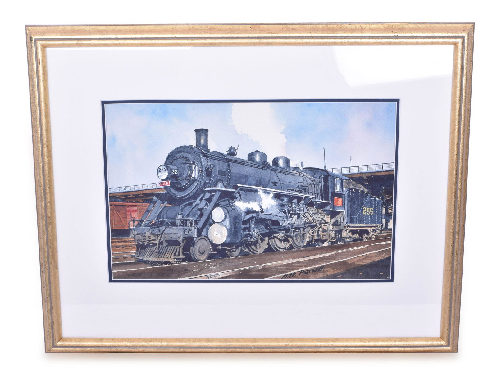 Mike Pearsall Louisville and Nashville Railroad Original Watercolor Painting - Steam locomotive #255 (1 of 5)