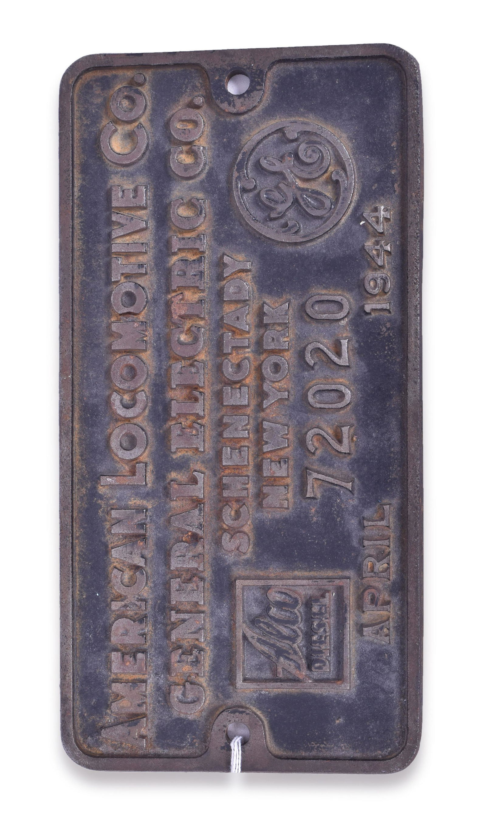 American Locomotive Works - Grand Trunk and Western S2 Switcher Builders Plate (1 of 2)