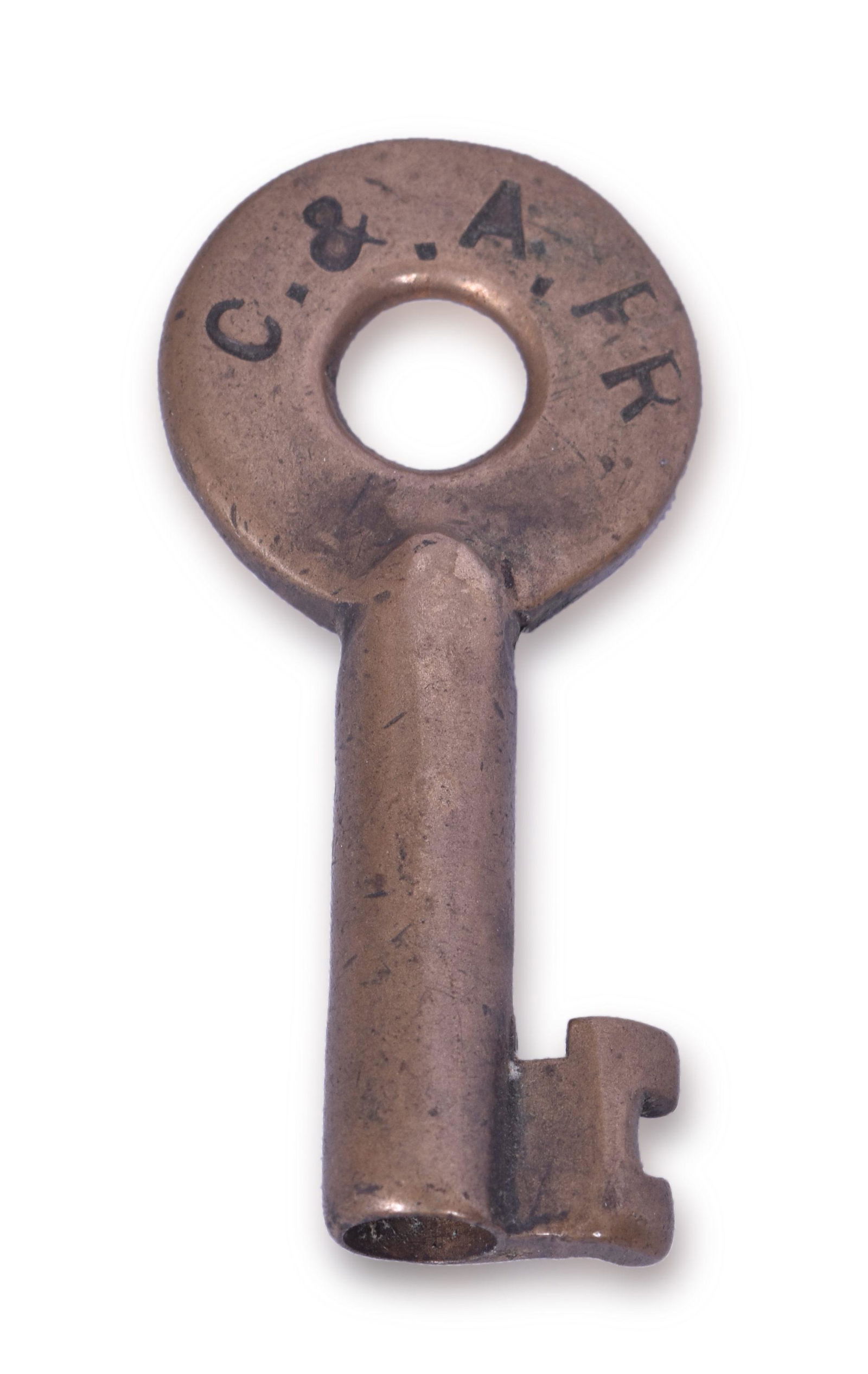 Chicago and Alton Railroad Brass A&W Railroad Switch Key (1 of 3)