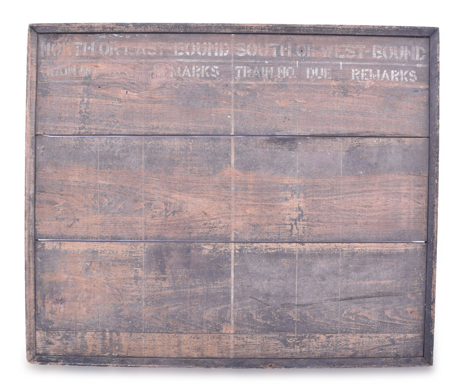 Wooden Railroad Depot Train Schedule Board (1 of 2)