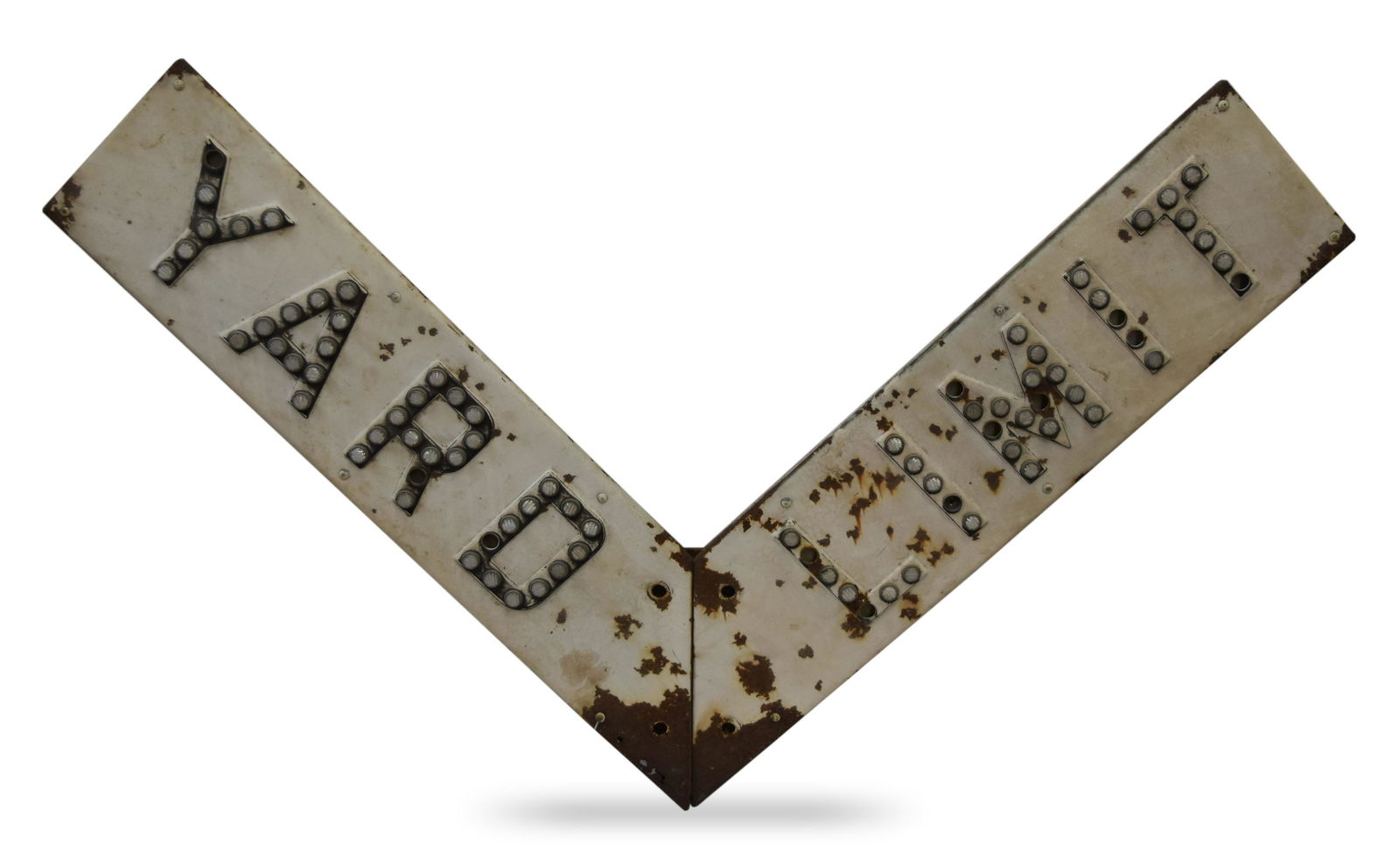 Railroad Yard Limit Sign w/ Cat Eye Reflectors (1 of 3)