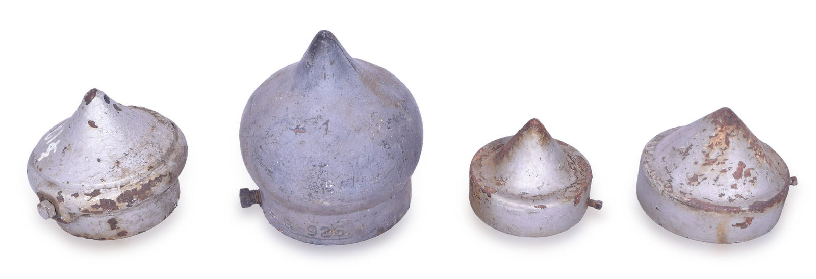 Group of Four Railroad Pole Pinnacle / Finial Cast Iron Caps (1 of 3)