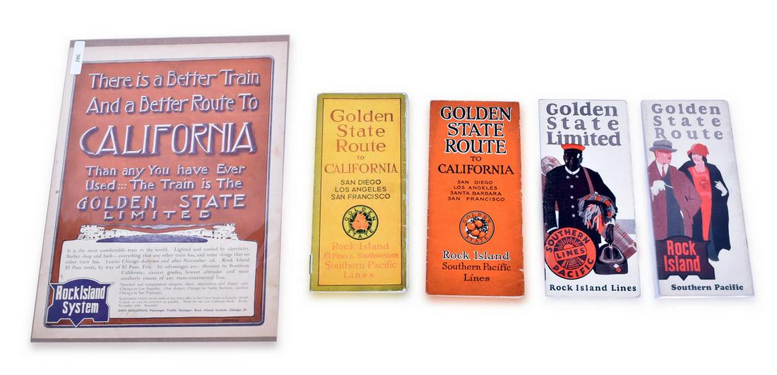 Rock Island Railroad South Pacific Lines California Travel Brochures and Poster - 1920's (1 of 2)