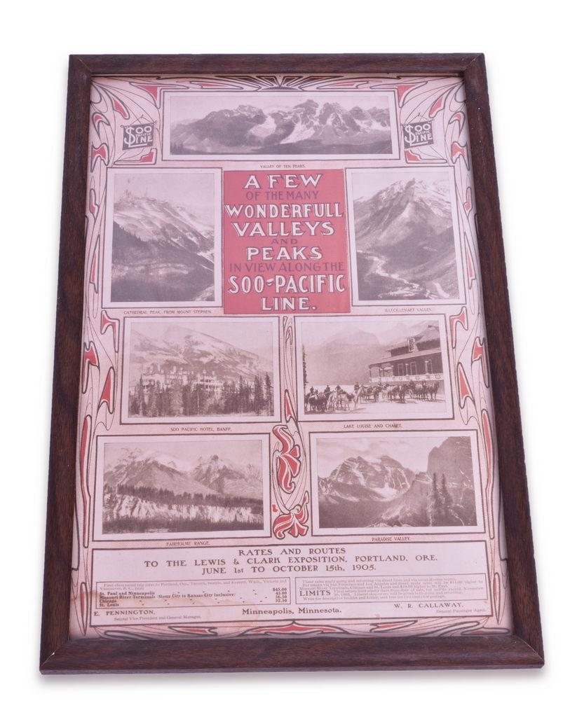 Soo Line Railroad 1905 Lewis & Clark Exposition Broad Sheet (1 of 3)