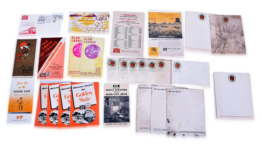 18 Rock Island Railroad Golden State Limited Items - Advertising and Stationery - 1920's to 1980's (1 of 1)