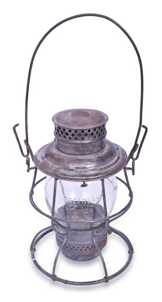 Adams & Westlake Reliable Chicago, Rock Island & Pacific Lantern w/ Cast Globe (1 of 6)