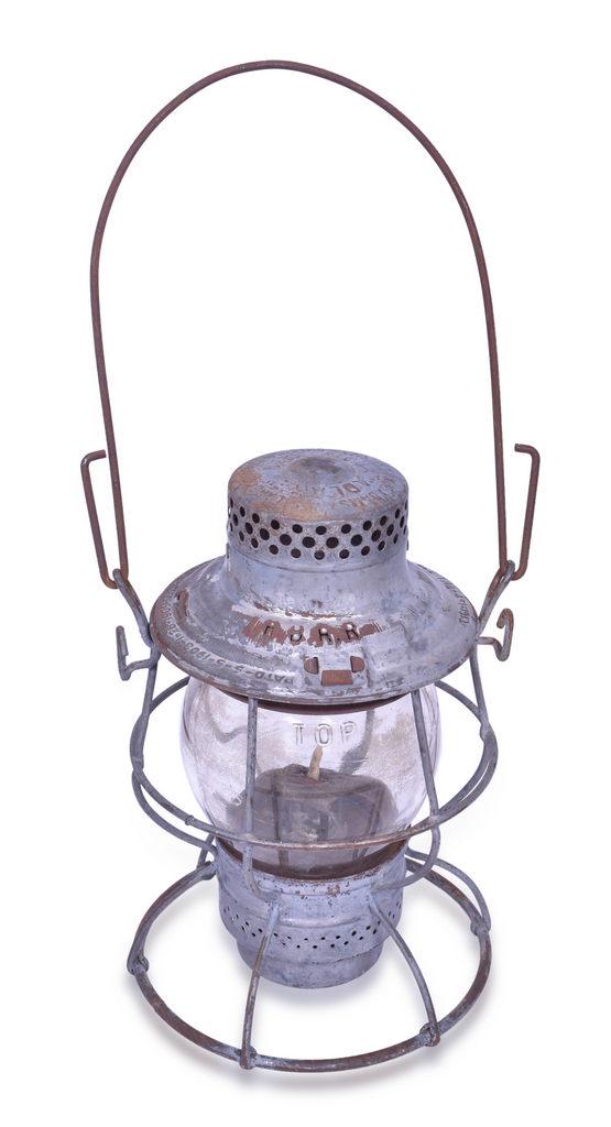 Adams & Westlake "Adlake" No. 100 Kero Indiana Harbor Belt Lantern: Adams & Westlake "Adlake" lantern with a last patent date of 4-1-1913 The shoulder is embossed with IHB R.R. However the embossing has worn away leaving open lettering where the embossing was. Corning
