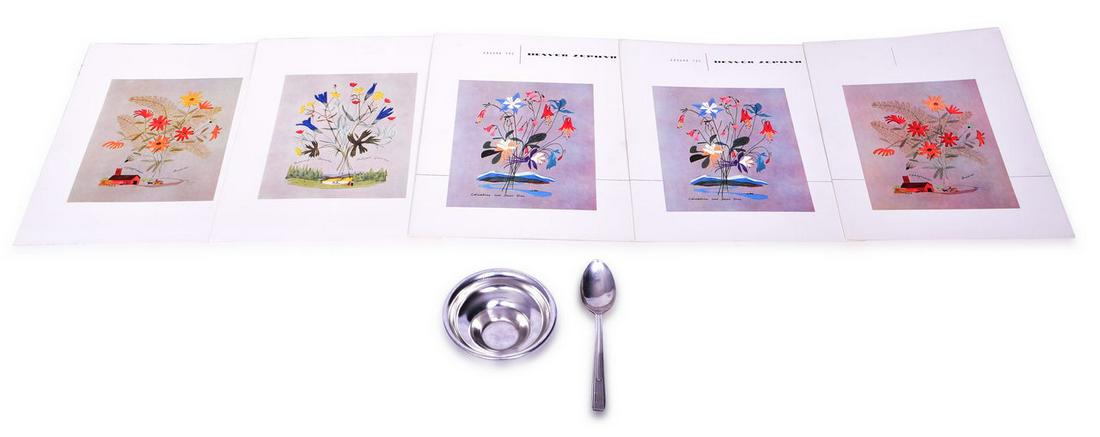 Chicago, Burlington, and Quincy Railroad Items - Denver Zephyr Menus, Art Prints, Spoon, and Finger (1 of 3)