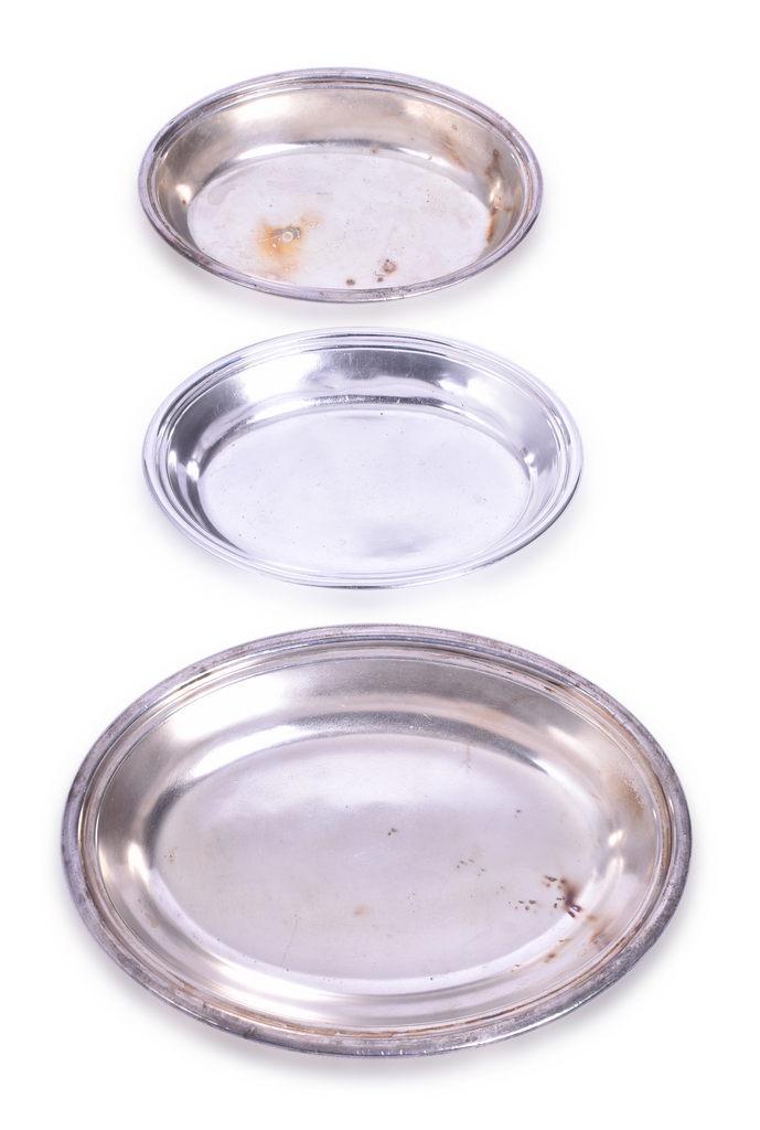 Set of 3 Canadian Pacific Railroad Silver Baking Dishes - Small and Medium (1 of 4)