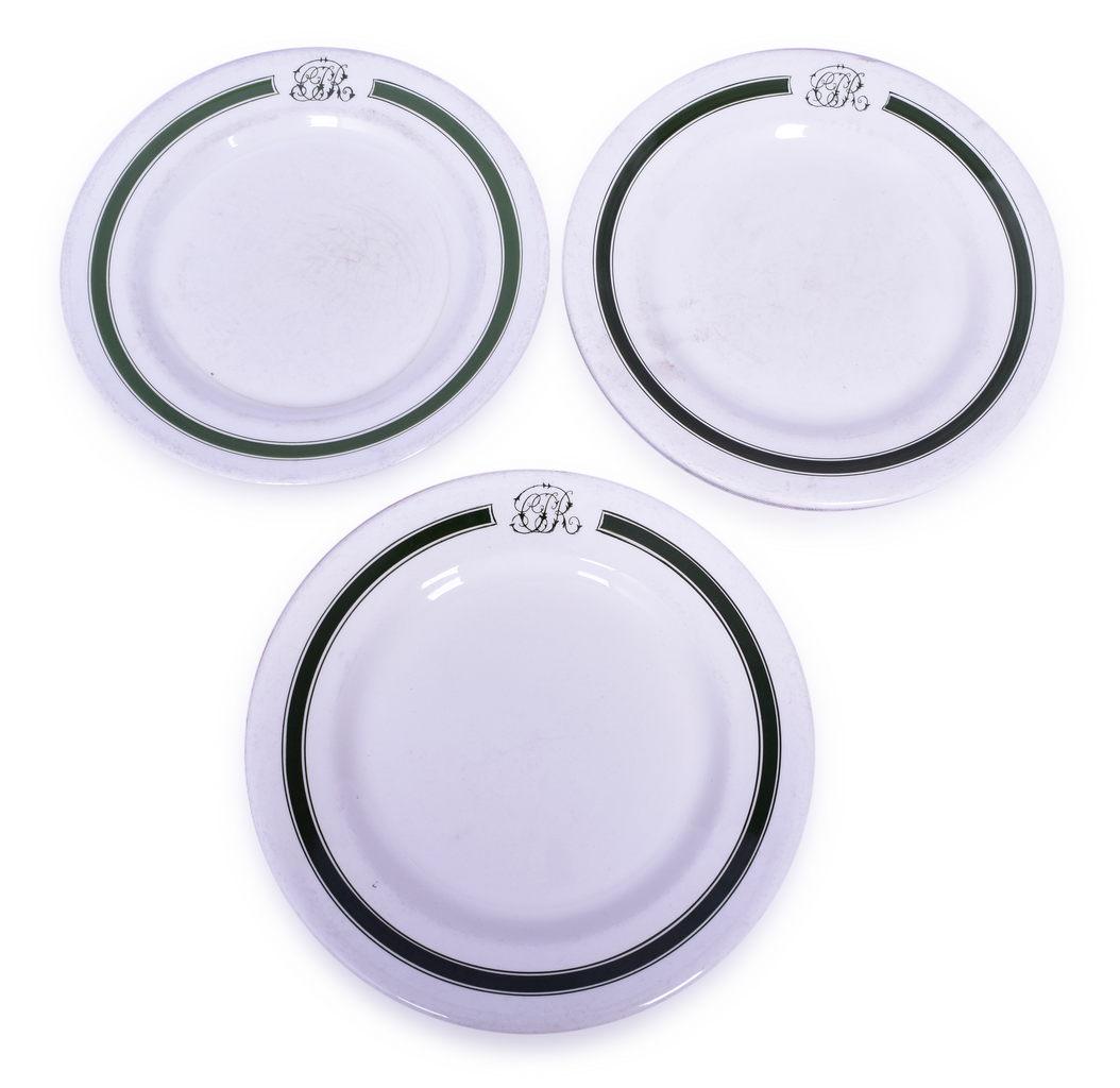 Set of 3 Canadian Pacific Railway Green Band Plates 10" (1 of 5)