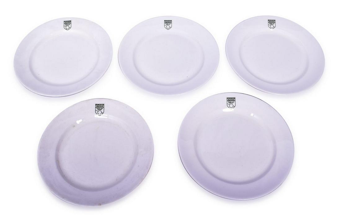 Set of 5 Canadian Pacific Railway Crest Pattern Luncheon Plates 9" (1 of 4)