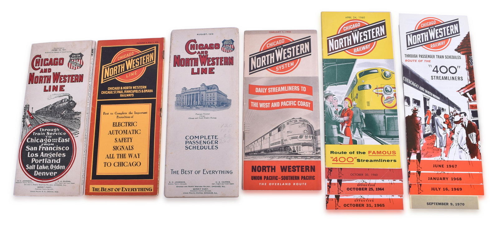 Ten Chicago and North Western Timetables 1915- 1970 (1 of 1)