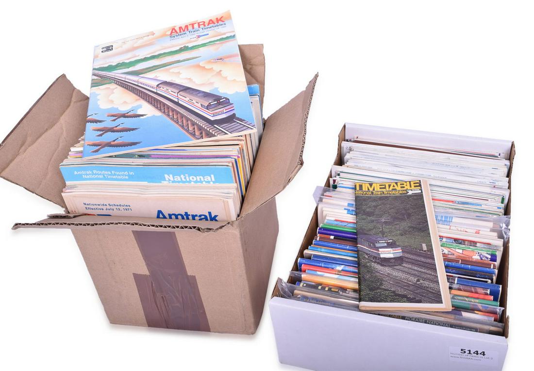 Large Group of 100+ Amtrak Railroad Timetables and Brochures - 1970's to 2000's (1 of 1)