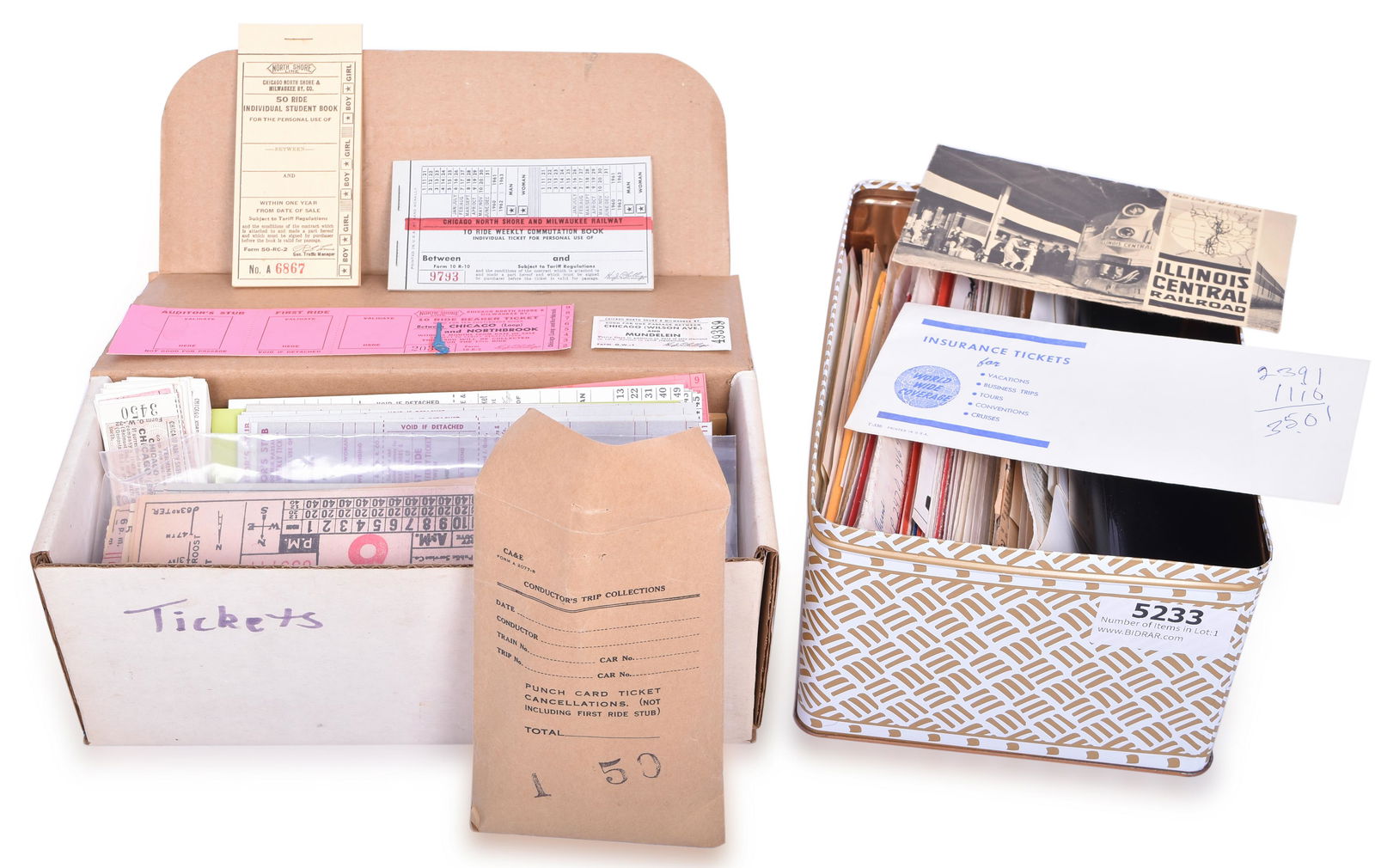 Lifetime Collection of Chicago / Illinois Area Railroad Tickets - North Shore Electric tickets, Gulf (1 of 2)