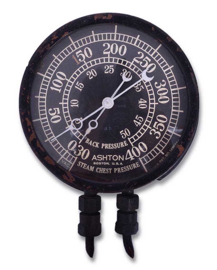 Ashton Dual Steam Locomotive Gauge - Steam Chest and Back Pressure (1 of 3)