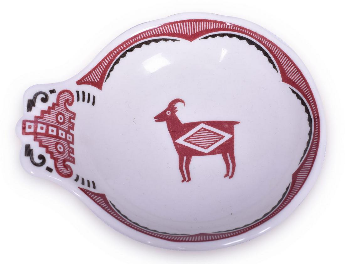 Atchison, Topeka, And Santa Fe Railroad China Mimbreno Ice Cream Shell (1 of 4)