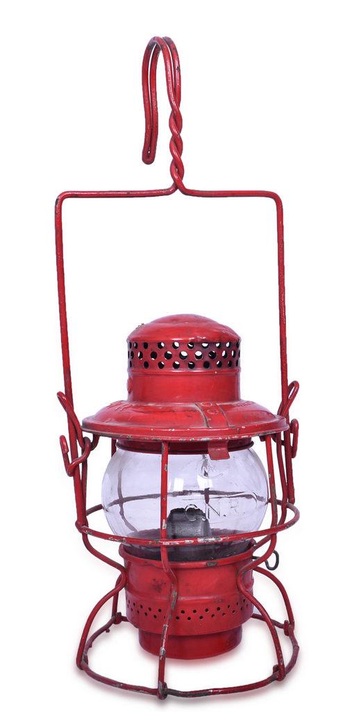 Piper Canadian National Railway Red Globe Hanging Lantern w/ Clear Cast Globe (1 of 7)