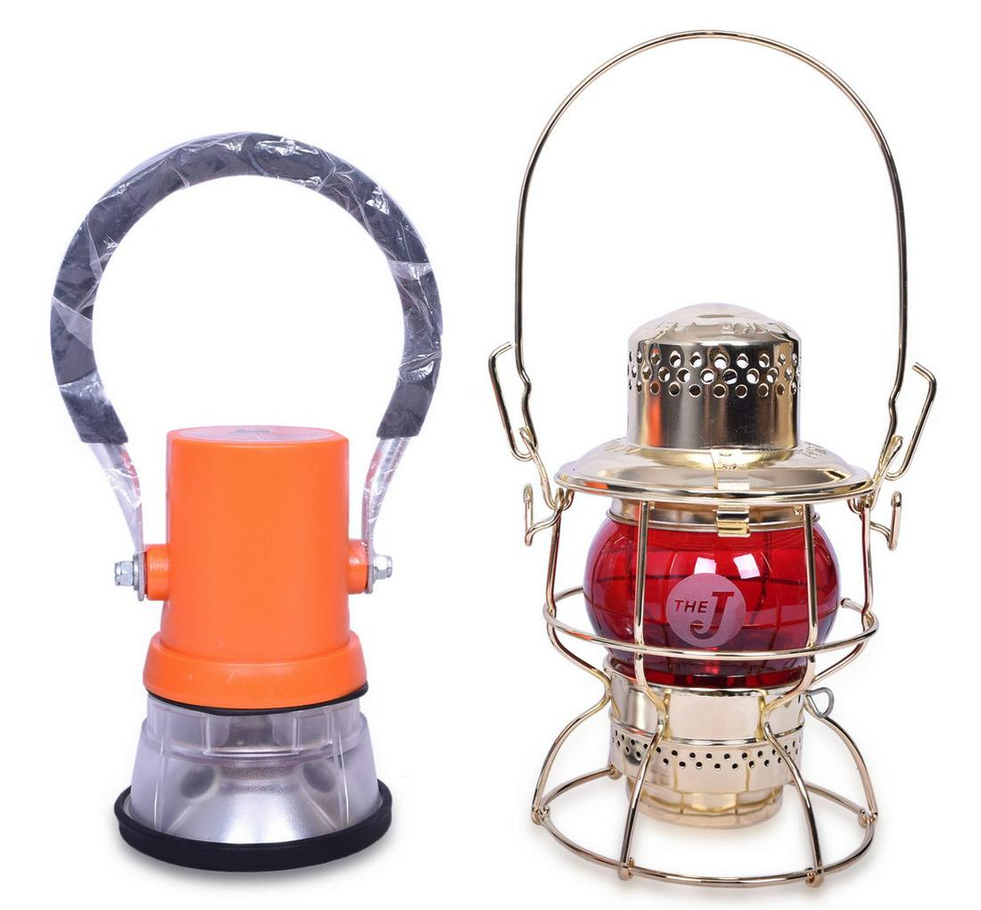 Elgin, Joliet & Eastern Railroad 2002 Adlake Harriman Award Lantern and Official Trainman Lantern (1 of 5)