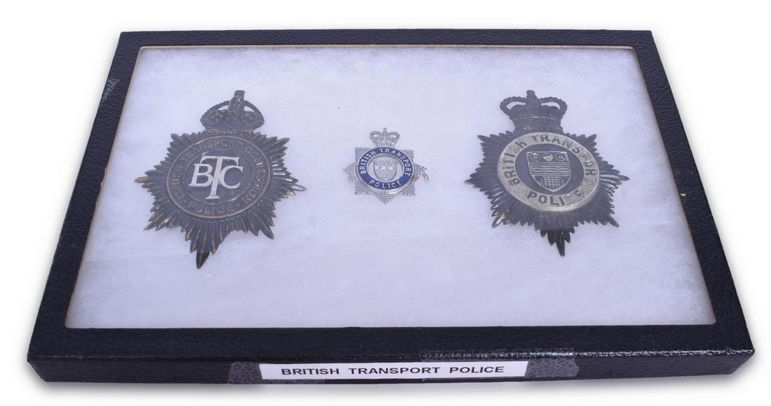 Group of Three British Transport Commission / Police Helmet / Cap Badges (1 of 5)