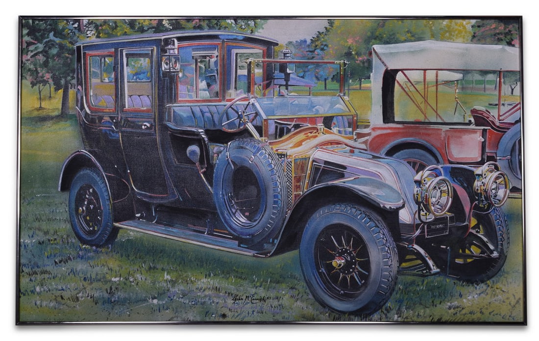 1912 Renault Automobile Original Painting by John McCormick Circa 1983 (1 of 3)