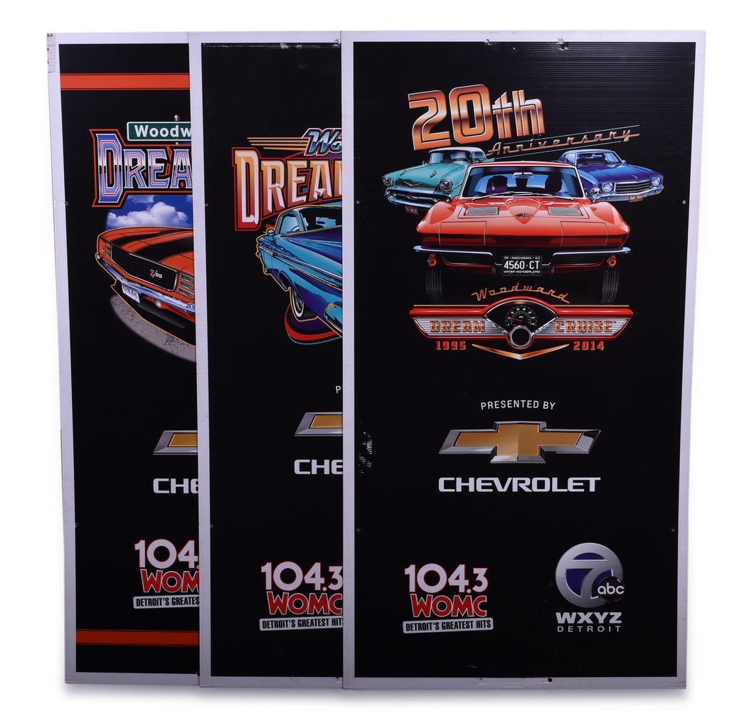 2014-2016 Woodward Dream Cruise Pole Signs - Chevrolet Corvette, Bel Aire, Camaro, Impala (1 of 4)