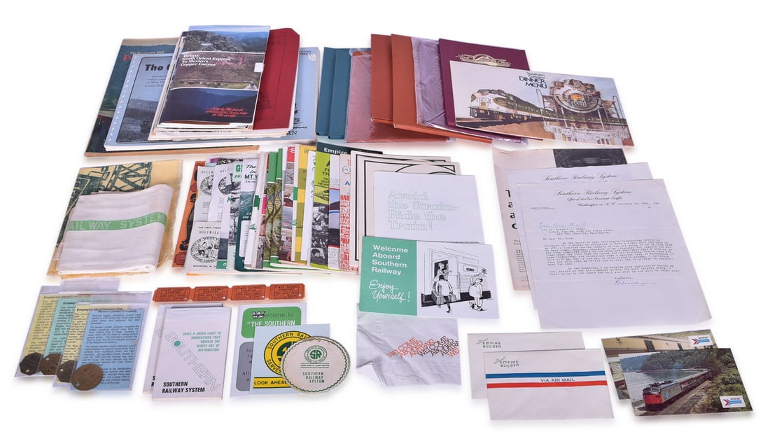 Large Assortment of Railroad Papers and Ephemera - Amtrak, Southern Pacific, Cass, Mt. Washington (1 of 7)