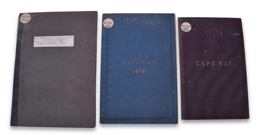 Three Pennsylvania Railroad Library and West Jersey Railroad Cape May Books - 1877, 1878, and 1883 (1 of 6)