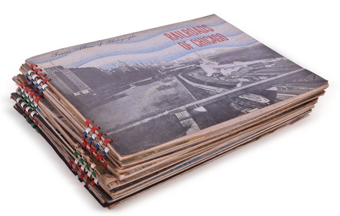 Sixteen Trains Album of Railroad Photographs - Santa Fe, B&O, Southern Pacific, New York Central, (1 of 4)