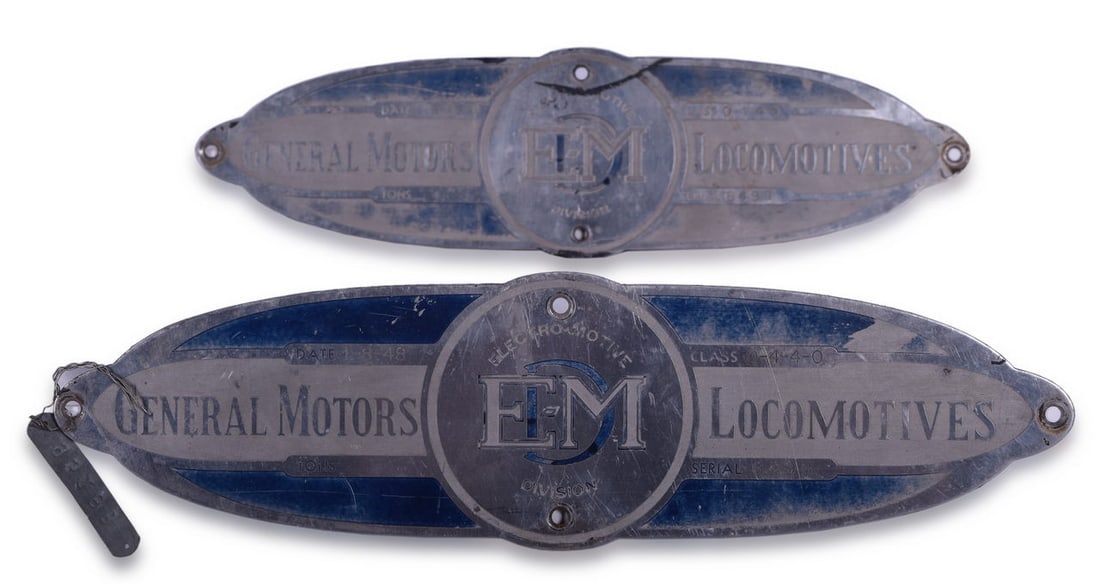 PAIR of Pennsylvania Railroad F3B EMD Builders Plate - Matching Numbers (1 of 6)