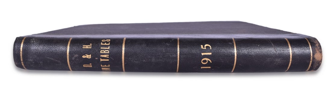 Bound Volume of Year 1915 Delaware & Hudson Railroad Timetables (1 of 3)