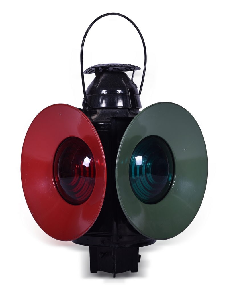 Handlan Chesapeake and Ohio Railroad Electrified Switch Lantern w/ Day Targets (1 of 5)