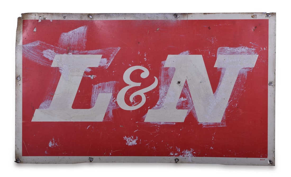 Louisville and Nashville Railroad Aluminum Trailer Sign (1 of 2)