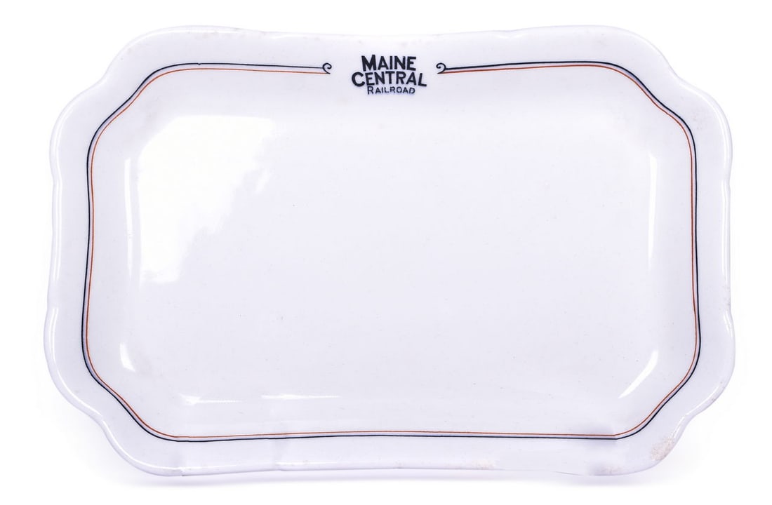 Maine Central Railroad China Kennebec Rectangular Platter 9 3/4" (1 of 4)