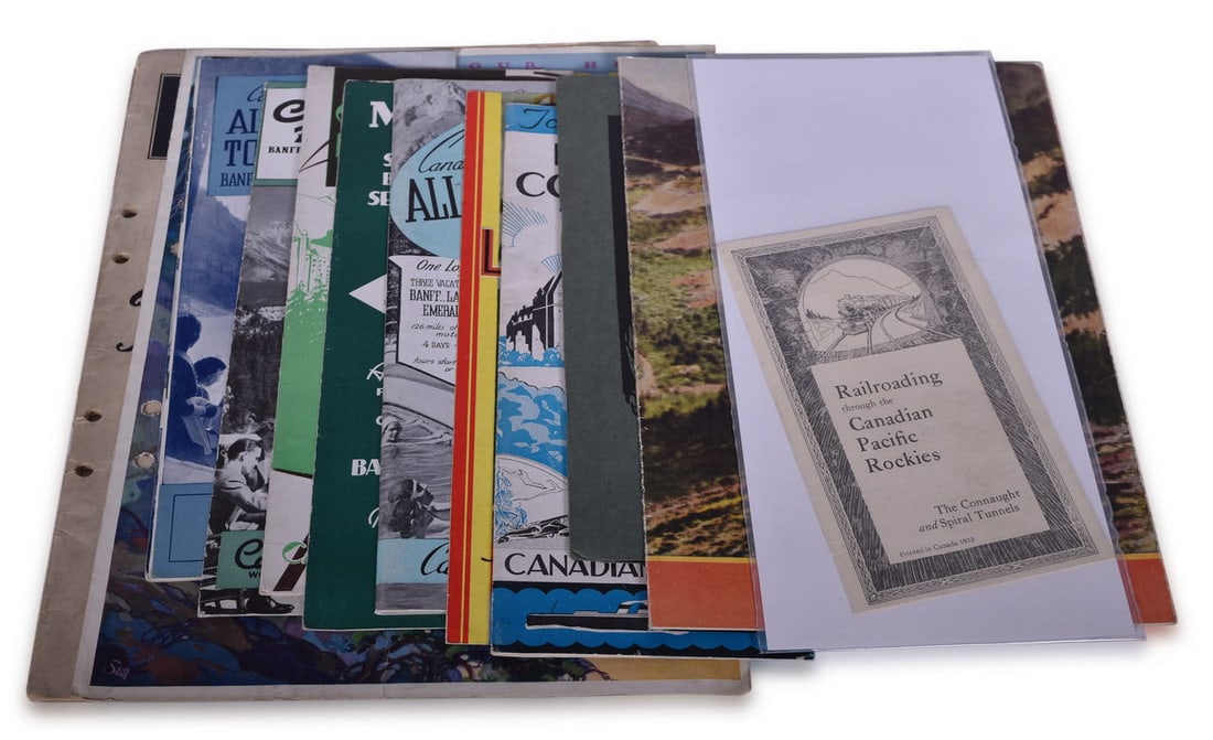 Twelve Canadian Pacific Railway Travel Brochures, Booklets, and Special Menu - 1923 to 1949 (1 of 4)