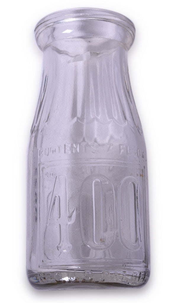 Chicago & North Western Railroad "400" Glass Milk Bottle (1 of 3)