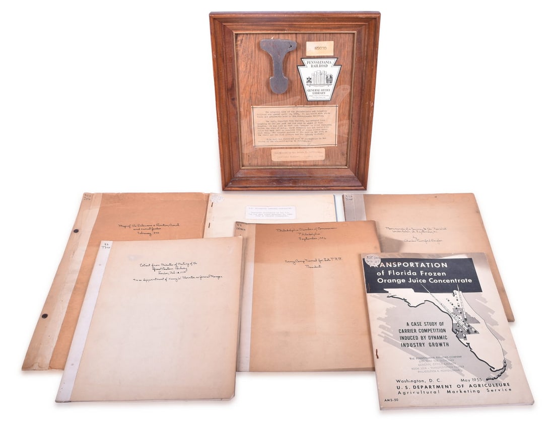 Pennsylvania and Columbia Railroad Original 40 Pound Rail and Documents from the Pennsylvania (1 of 3)