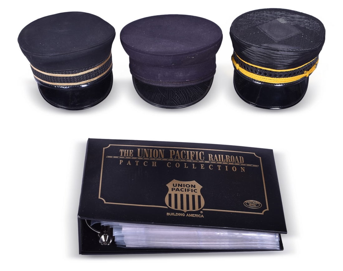 Union Pacific Railroad Patch Collection And Three Railroad Caps (1 of 2)