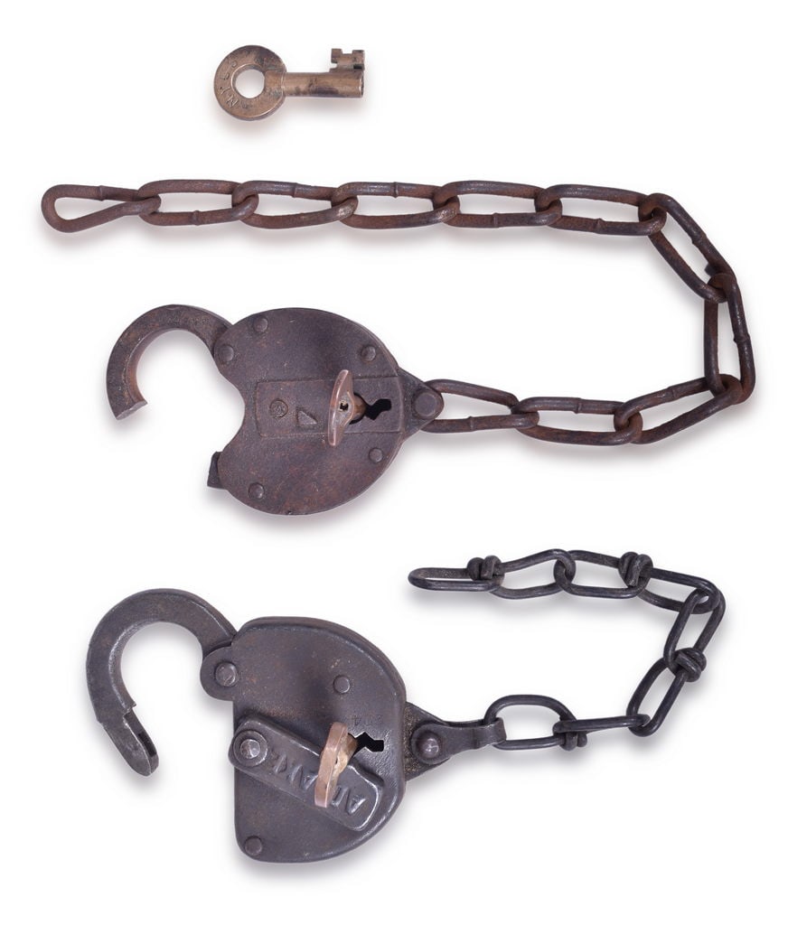 Two New York Central Railroad Locks and Three Brass Keys - Includes Tool House Key (1 of 2)