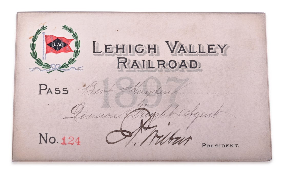 Lehigh Valley Railroad 1897 Annual Pass (1 of 2)