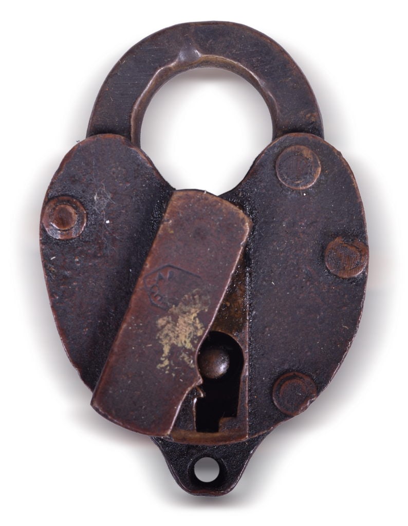 A&W Railroad Supply Company Brass Heart Shaped Lock (1 of 2)