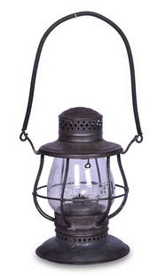 C.T. Ham Buffalo, Rochester and Pacific Railway Bell Bottom Lantern w/ Cast Globe: C.T. Ham Buffalo, Rochester and Pacific Railway Bell Bottom Lantern w/ Cast Globe C.T. Ham lantern with BR&P Ry embossed into the shoulder. The side of the body is marked C.T. Ham Mfg with a patent da